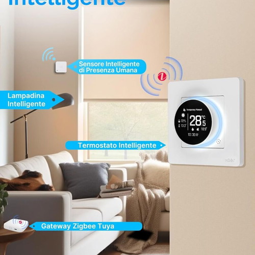 Zigbee WiFi Thermostat for Underfloor Heating MOES ZHT-SR-GA like new