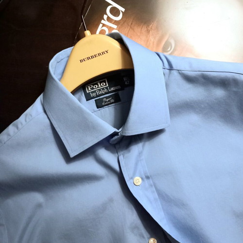 Polo Ralph Lauren men's shirt size L like new, blue cotton poplin