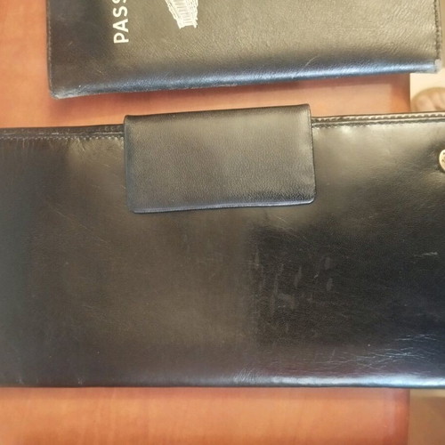 Large black travel wallets, set of 3