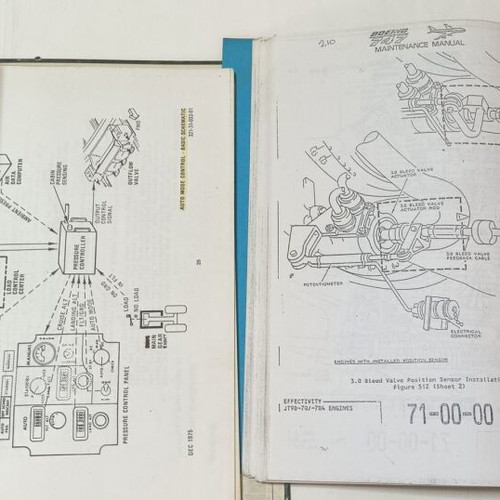 Olympic Airways training folders used, Boeing 737 & 747 aircraft