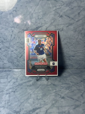 Zinedine Zidane 2026 Panini Prizm Monopoly FIFA World Cup Red Prizm card