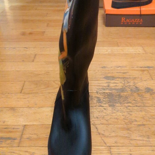 Hand-painted galotses boots new, size 40, black