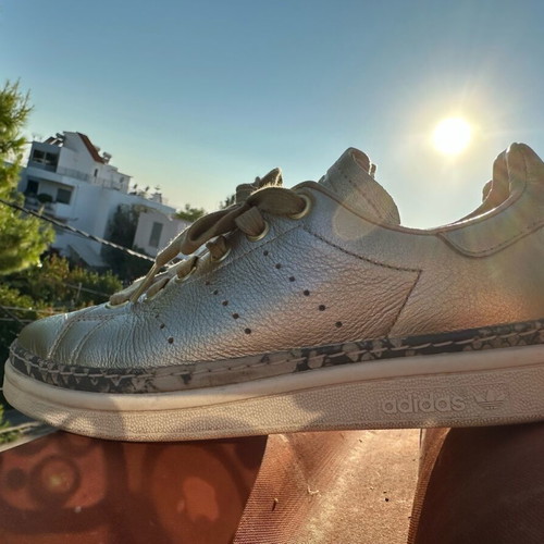 Adidas Stan Smith new bold sneakers size 36 2/3, like new, gold leather