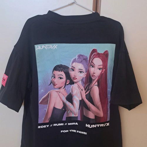Zara x Netflix K-Pop Huntrix black t-shirt like new, size 9-10 years