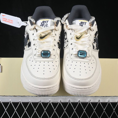Nike Air Force 1 Foggy Pearl Premium Handmade Customized Sneakers New