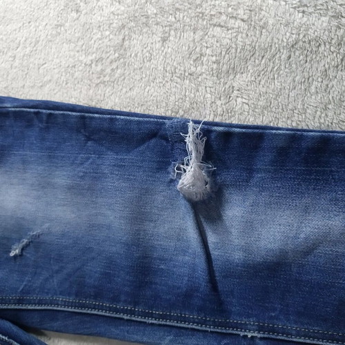 Blue low-rise denim pants used, size XS