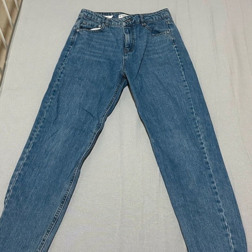 Mom Fit High-Waisted Jeans 36 Pull & Bear like new, blue