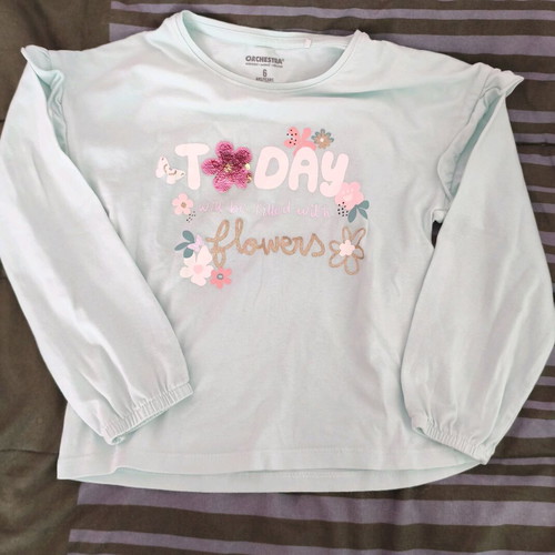 Winter T-shirts pack for girl size 6 used, Joyce, Zara, Orchestra
