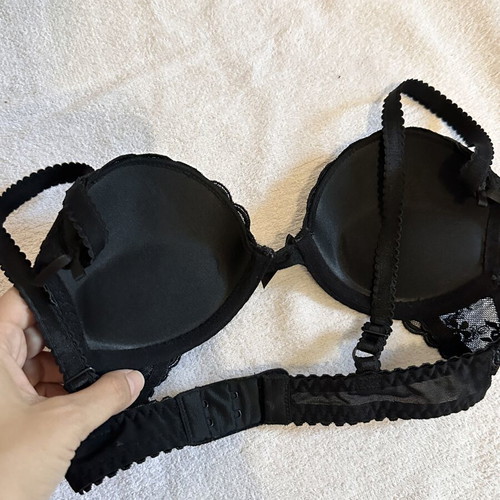 M&S Ceriso black lace push-up bra UK 30A EU 65A