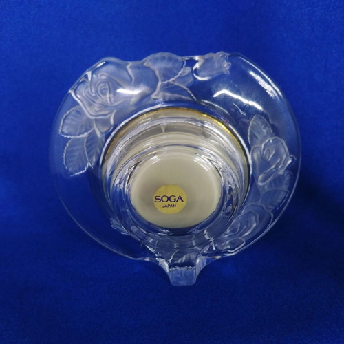 Soga table clock used, Mid Winter Rose series, crystal design