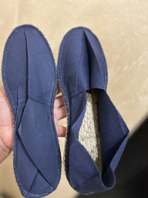 Espadrilles Le Petit Basque France new, size 44, dark blue textile