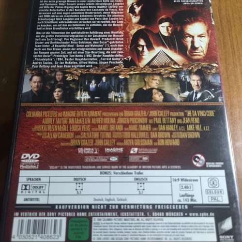 The Da Vinci Code DVD like new, adventure movie 2006