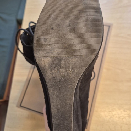 Primark platform shoes used, black suede with laces