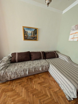 Three-seater sofa bed with storage used, 2.70 x 1.75 m corner