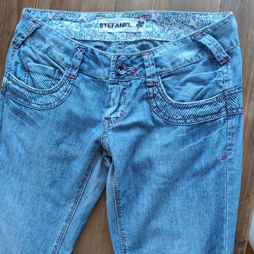 Stefanel denim capri pants medium size like new, blue
