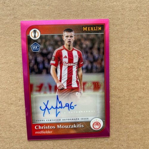 Topps Merlin Rookie Christos Mouzakitis /199 Autograph Olympiacos like new