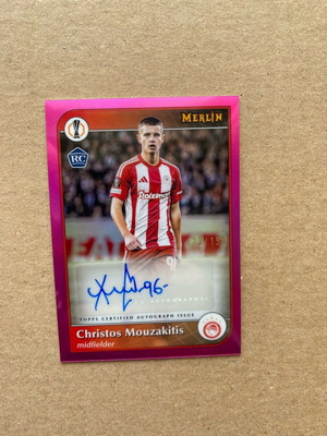Topps Merlin Rookie Christos Mouzakitis /199 αυτόγραφο Olympiacos σαν καινούργιο