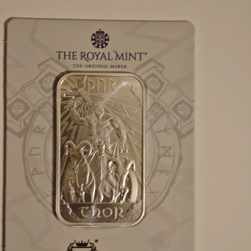 1 oz Silver Bar Thor new, Norse Gods series