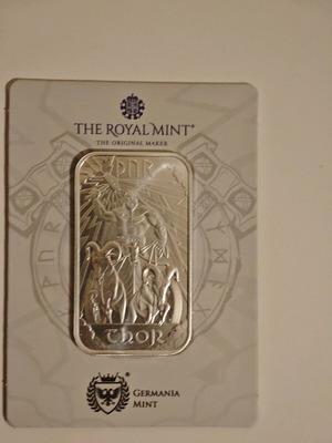 1 oz Silver Bar Thor new, Norse Gods series