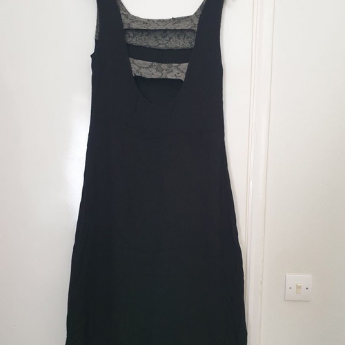 Black midi dress with lace detail Badila new