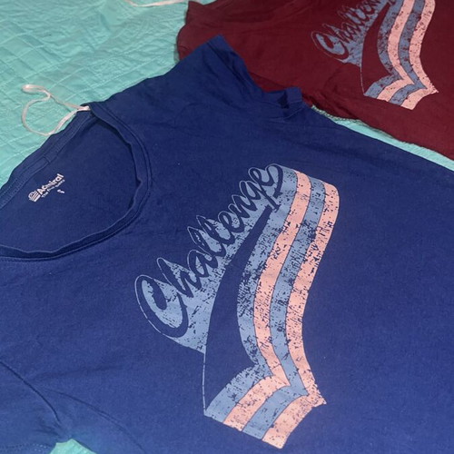 Admiral Challenge sports T-shirt set, small, blue and burgundy