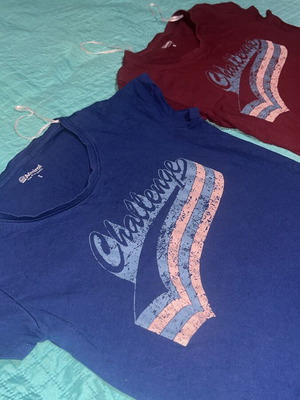 Admiral Challenge sports T-shirt set, small, blue and burgundy