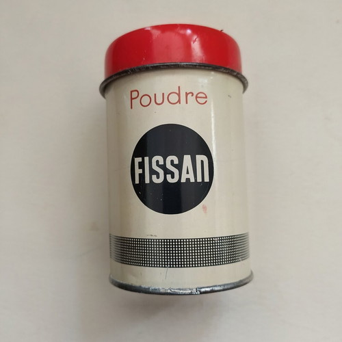 Fissan vintage metal powder box with stamps