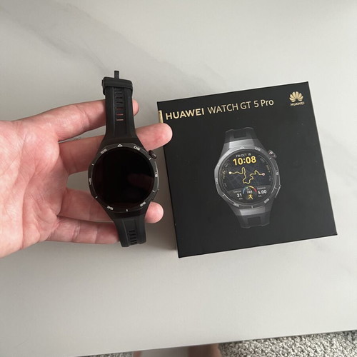 Huawei Watch GT 5 Pro smartwatch, black and grey, men's