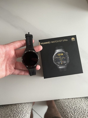 Huawei Watch GT 5 Pro smartwatch, black and grey, men's