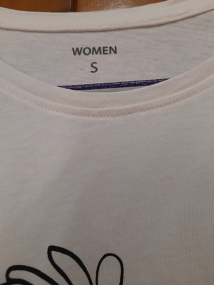 White short-sleeve blouse 100% cotton, new, size S