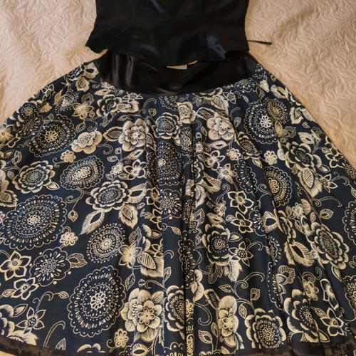 Raxevsky black and white skirt and Anna Riska black bustier set
