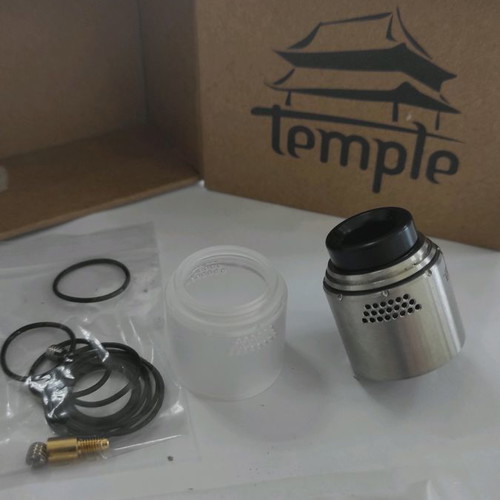 VaperzCloud Temple RDA 25mm brushed stainless steel like new