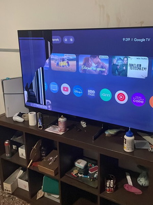 Sony Bravia 60-inch TV with broken panel