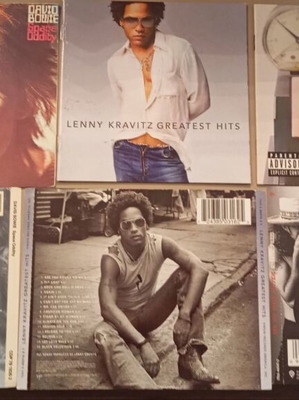 Booklets of David Bowie, Lenny Kravitz, Red Hot Chili Peppers used