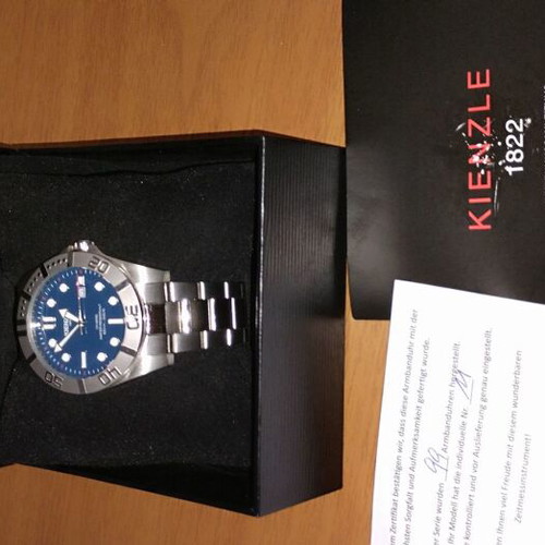 Kienzle 1822 Diver men's watch, navy blue, stainless steel 316L