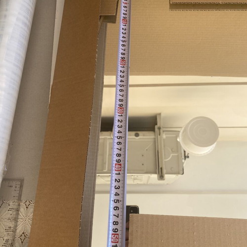 Praktiker bathroom mirror 68×52 cm with LED light, new