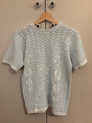 Vintage knitted sweater like new, turquoise, size M