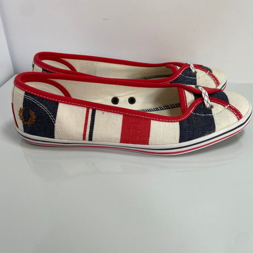 Fred Perry Southsea Deckchairs Ballerinas size 37 like new, colorful