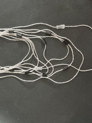 Handmade necklace like new, black and white