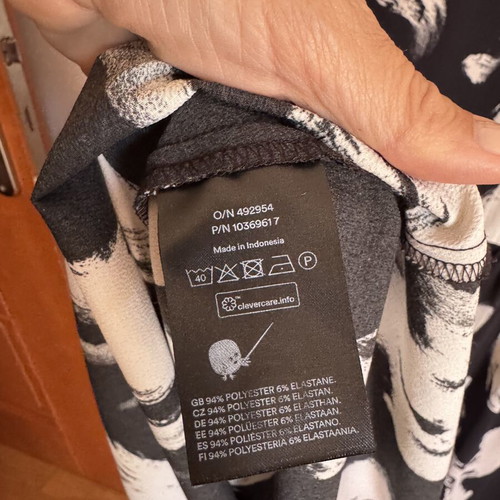 Monki dress like new, small, black and white, long and airy