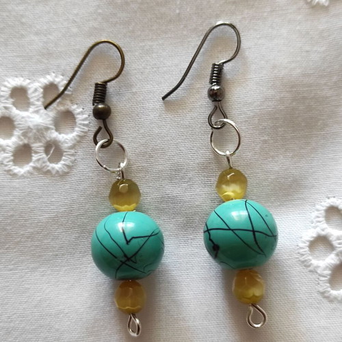 Beaded earrings handmade new