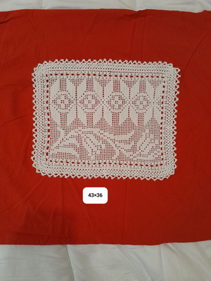 White Crochet Table Runner like new
