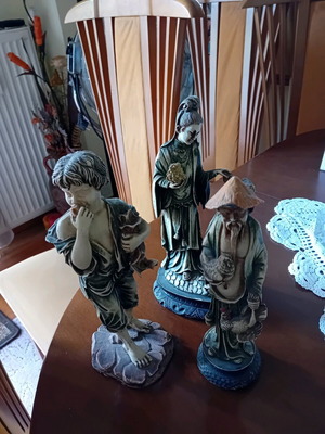 Σετ τρία αγαλματάκια μπιμπερό σαν καινούργιο, διακοσμητικά