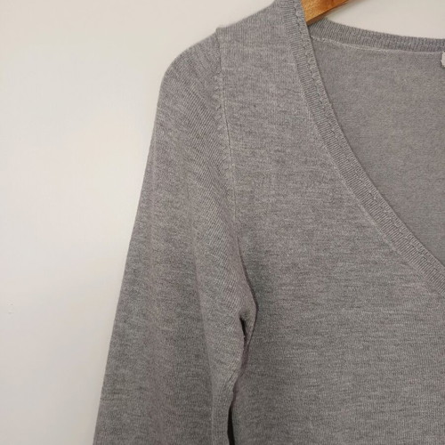 Bershka knitted long-sleeve gray blouse like new, size M