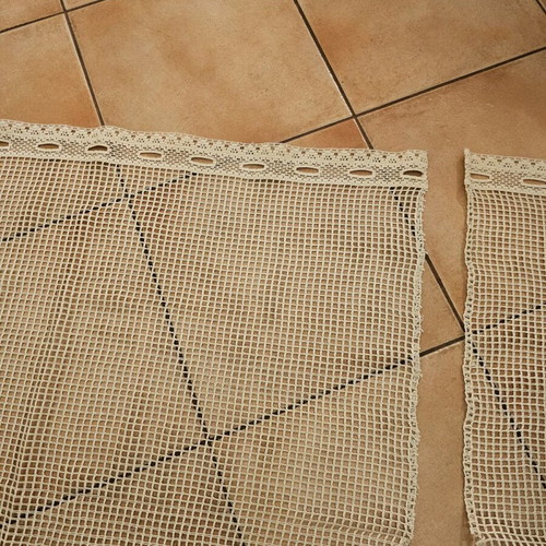 Handmade curtains used, set of 2 small