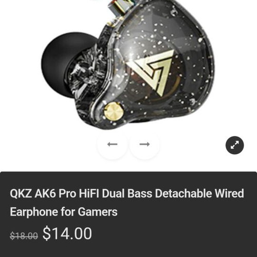 QKZ AK6 PRO Gaming earphones like new