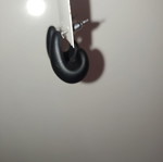 Black drop design earrings new