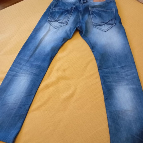 Men's denim jeans like new, size 31, blue, crinkled style