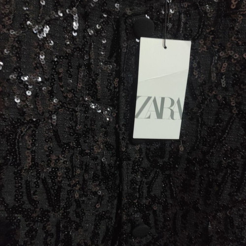 Zara jacket new with sequins size S black