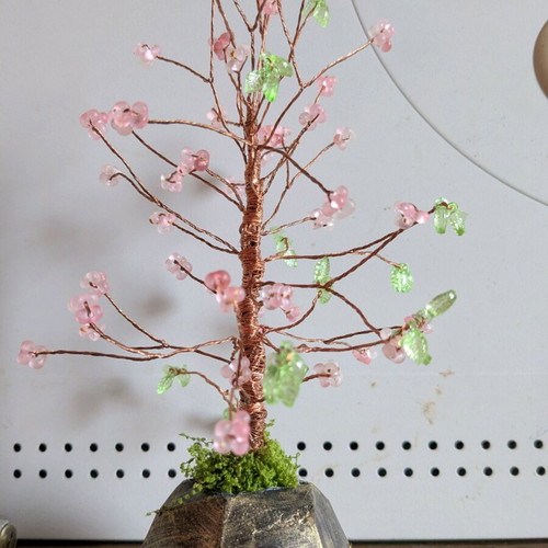 Handmade tree new with painted plaster base